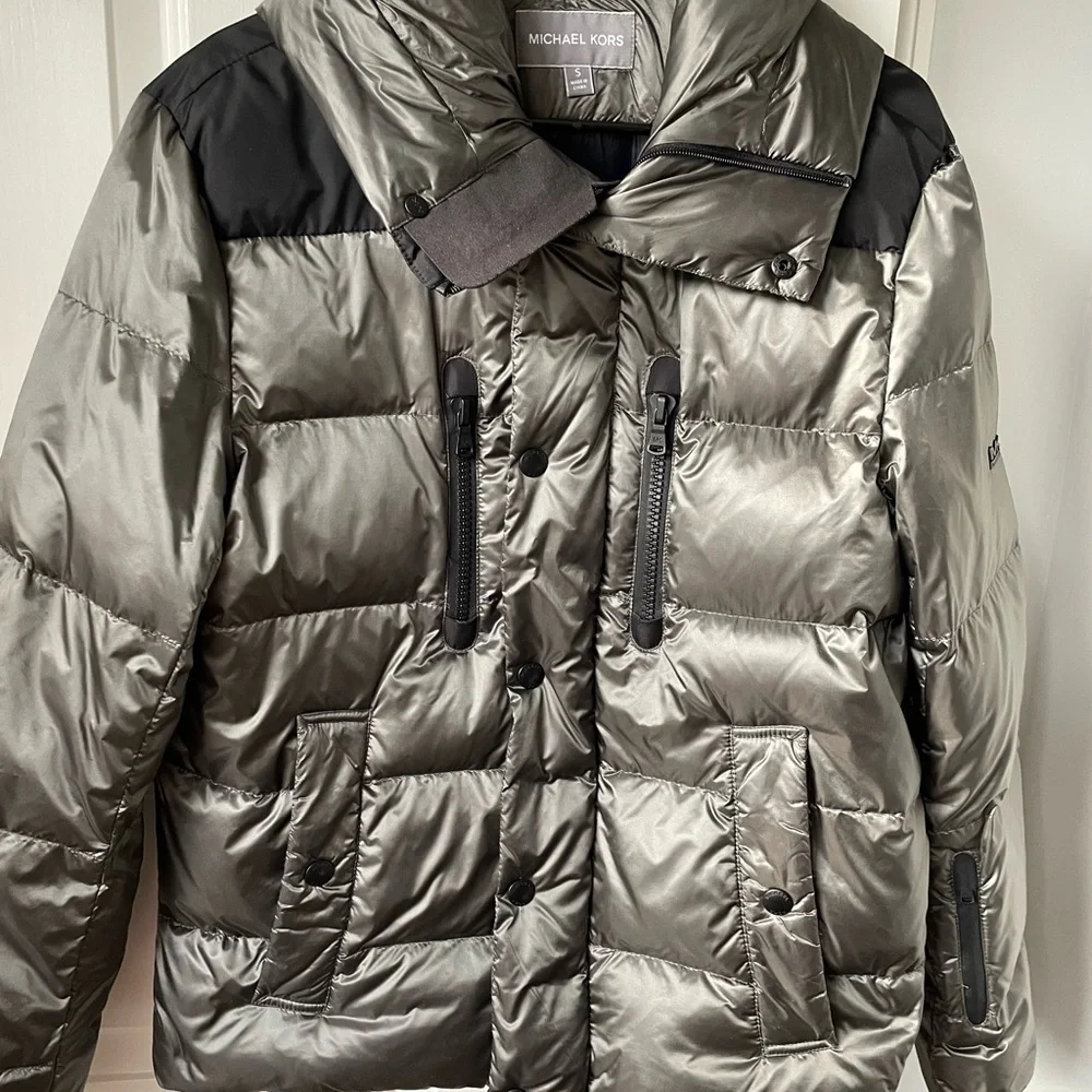 Michael Kors gray and black winter jacket.